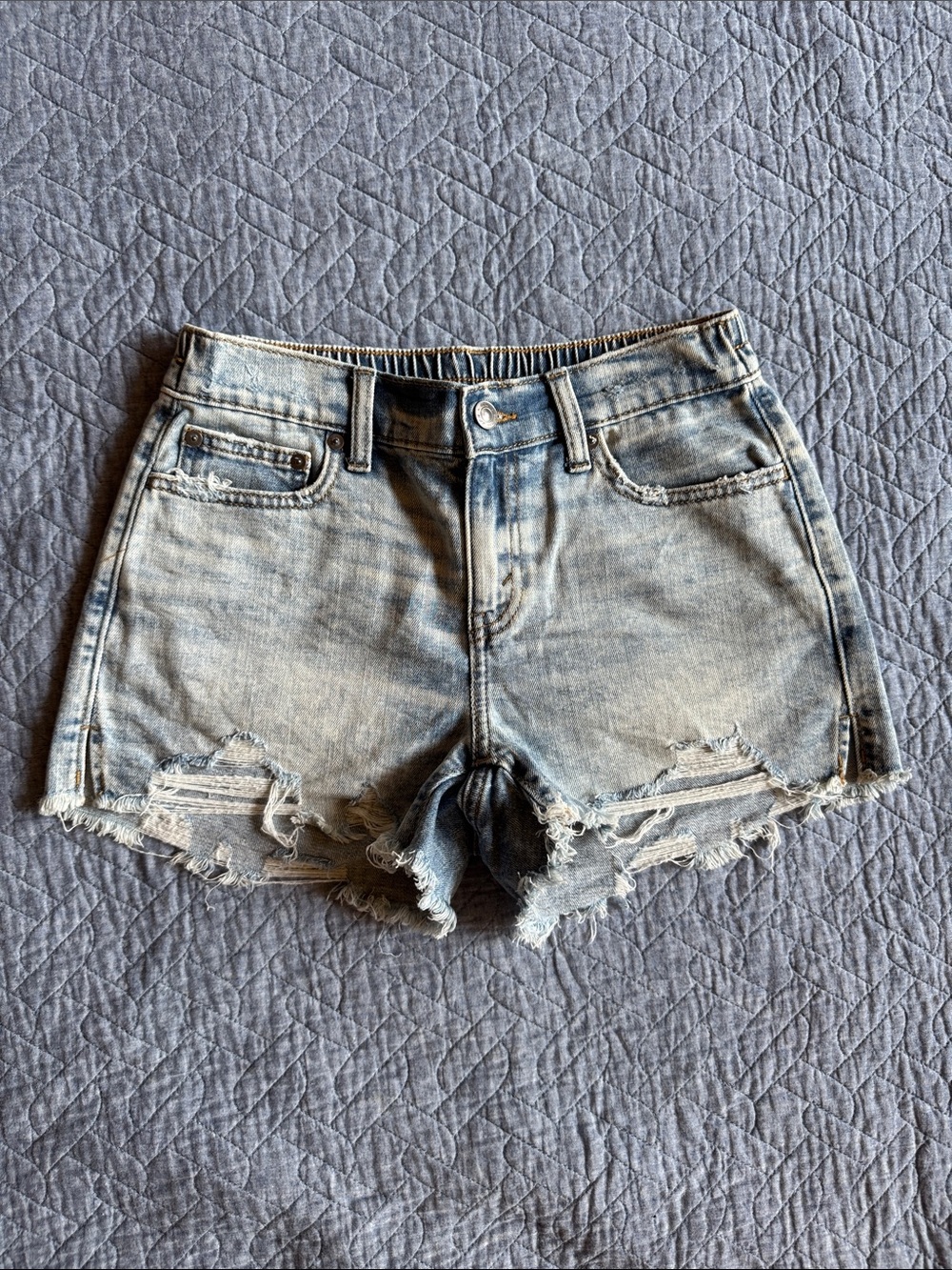 Aerie Distressed Stretch Jean Shorts